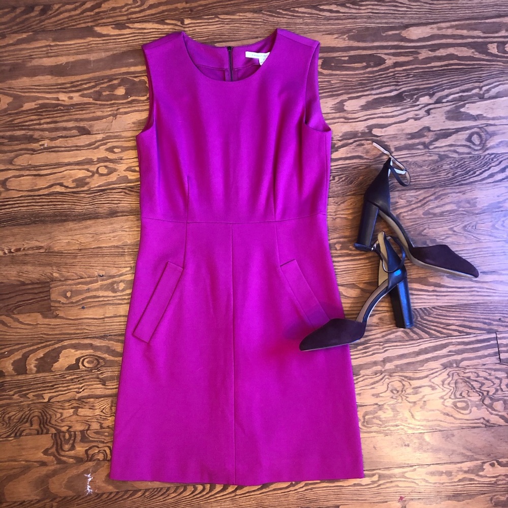 SZ8 NWT DVF Carpreena Mini Dress in Pink Dahlia